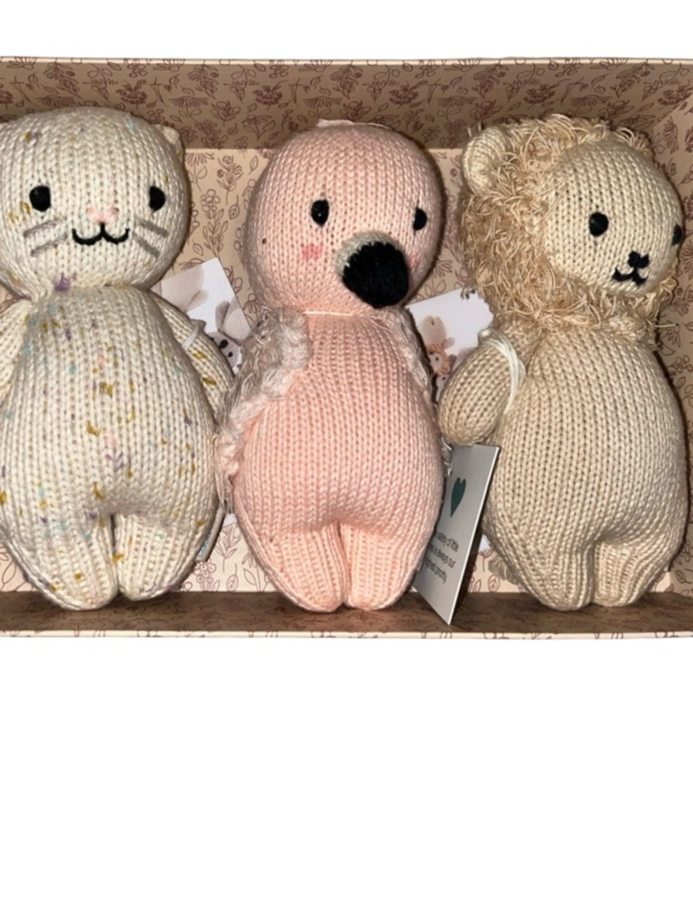 Cuddle + Kind Baby Animal Collection - Pink, Cream, and Tan